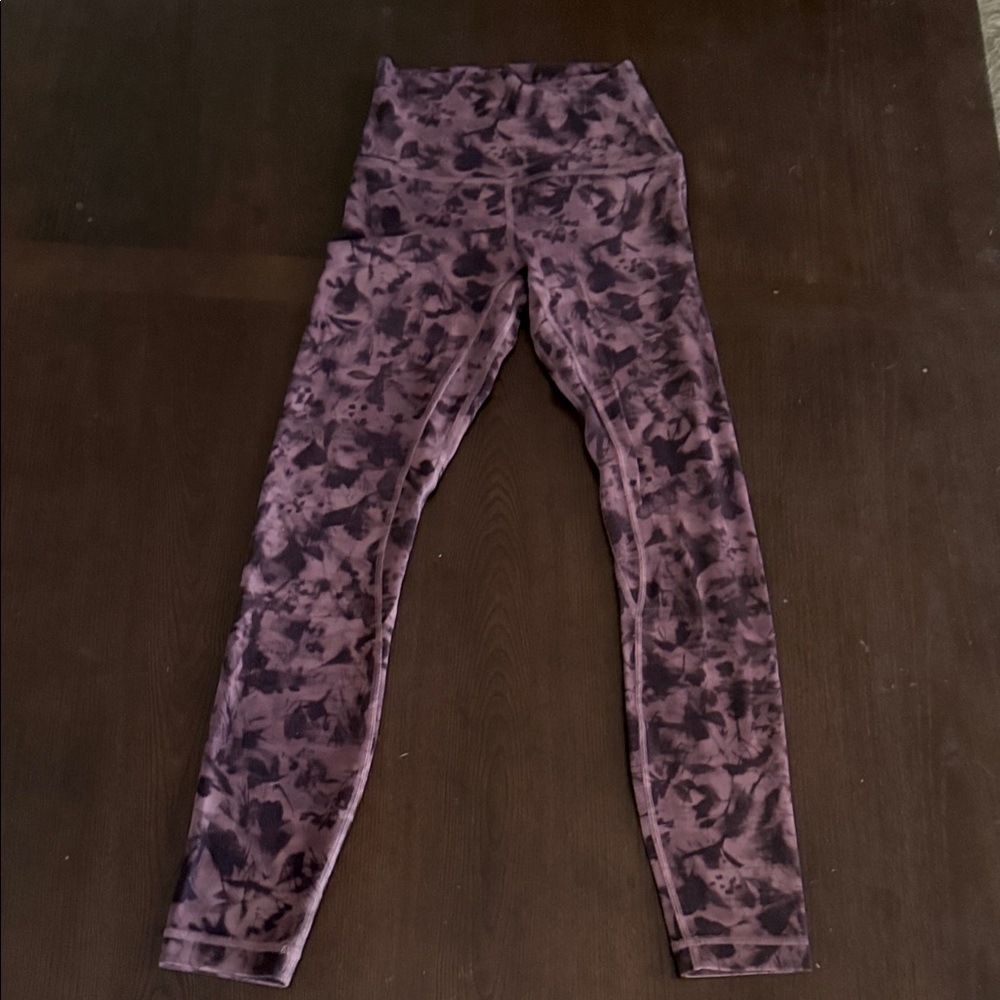 Lululemon Align Pant II 25" Mini Dusk Floral Antique Bark Black - Picture 4 of 7